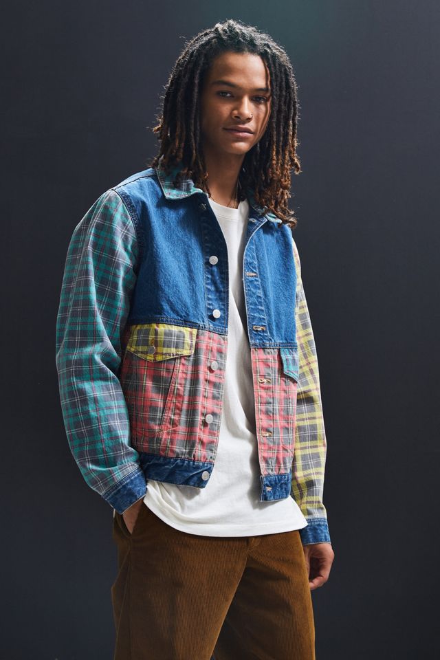 BDG Printed Colorblock Denim Trucker Jacket #2