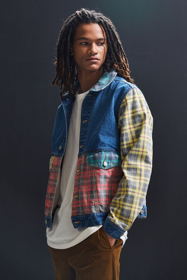 BDG Printed Colorblock Denim Trucker Jacket #3