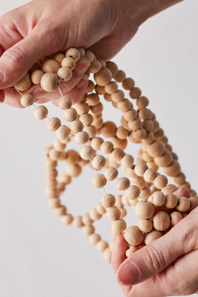 Wooden Bead Plant Hanger #1