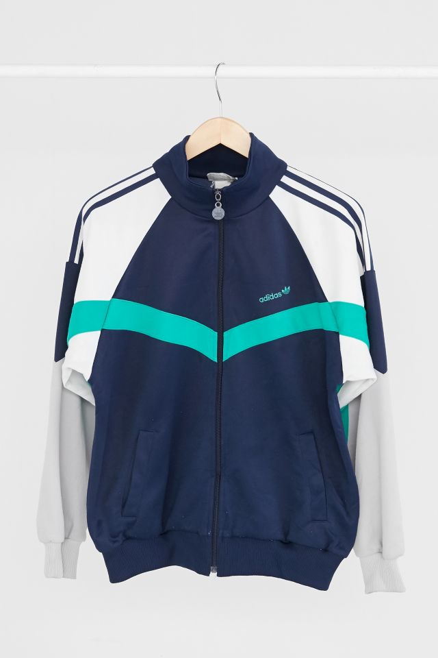 トップス 90s adidas switching design track jacket 90s Adidas Vintage Men's Track Jacket - Medium Black