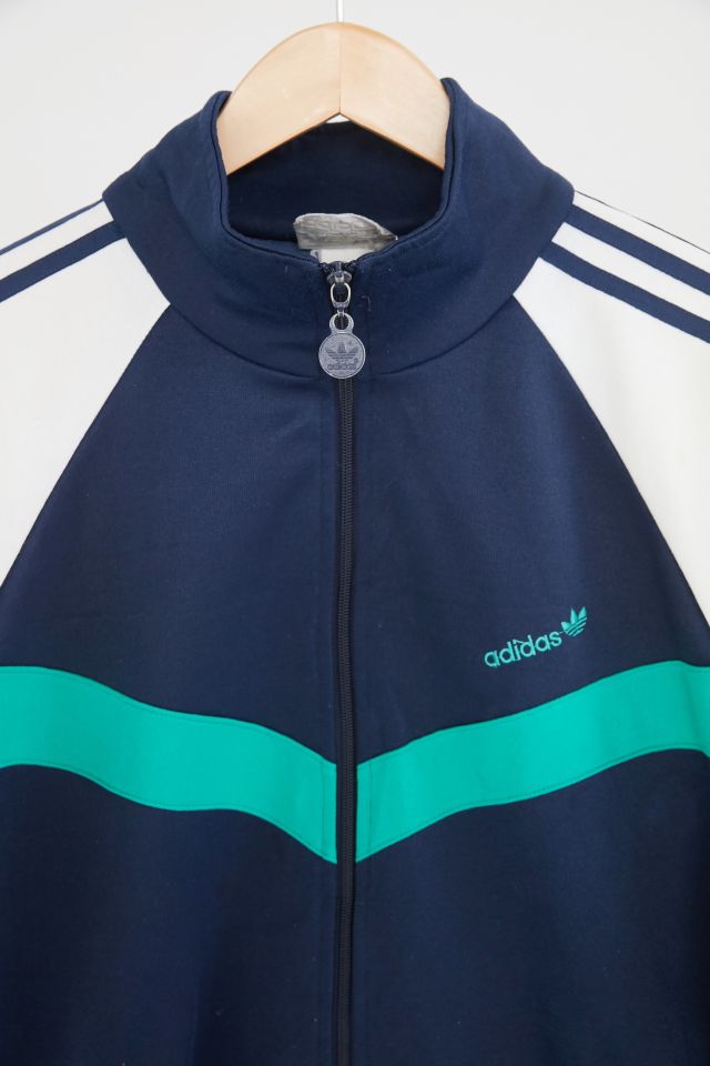 Vintage adidas ‘90s Navy + Seafoam Track Jacket #1