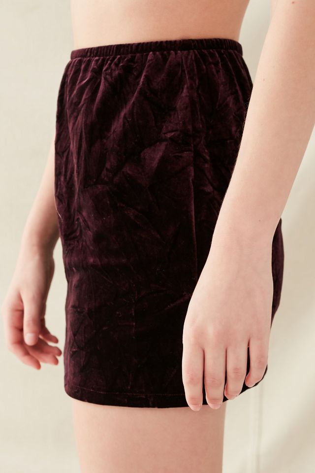 Urban Renewal Recycled Velvet Mini Skirt #3