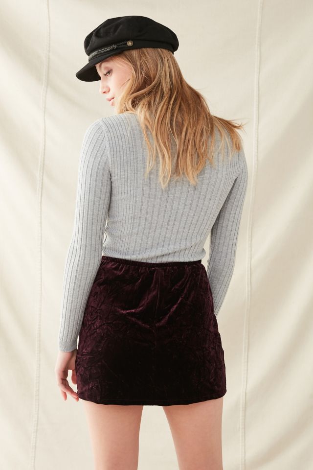 Urban Renewal Recycled Velvet Mini Skirt #4