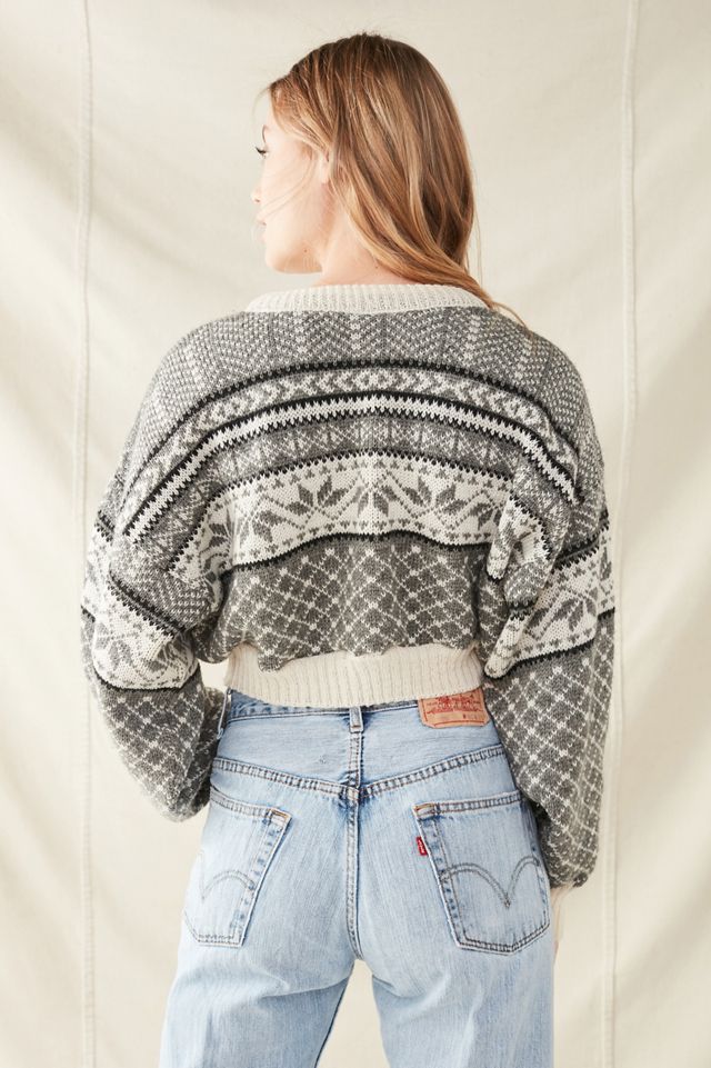 Urban Renewal Recycled Cropped Fair Isle Sweater #2