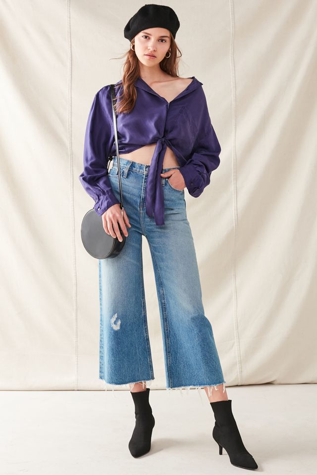 Urban Renewal Recycled Silky Tie-Front Top #1
