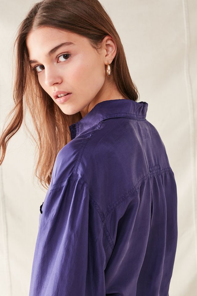 Urban Renewal Recycled Silky Tie-Front Top #2
