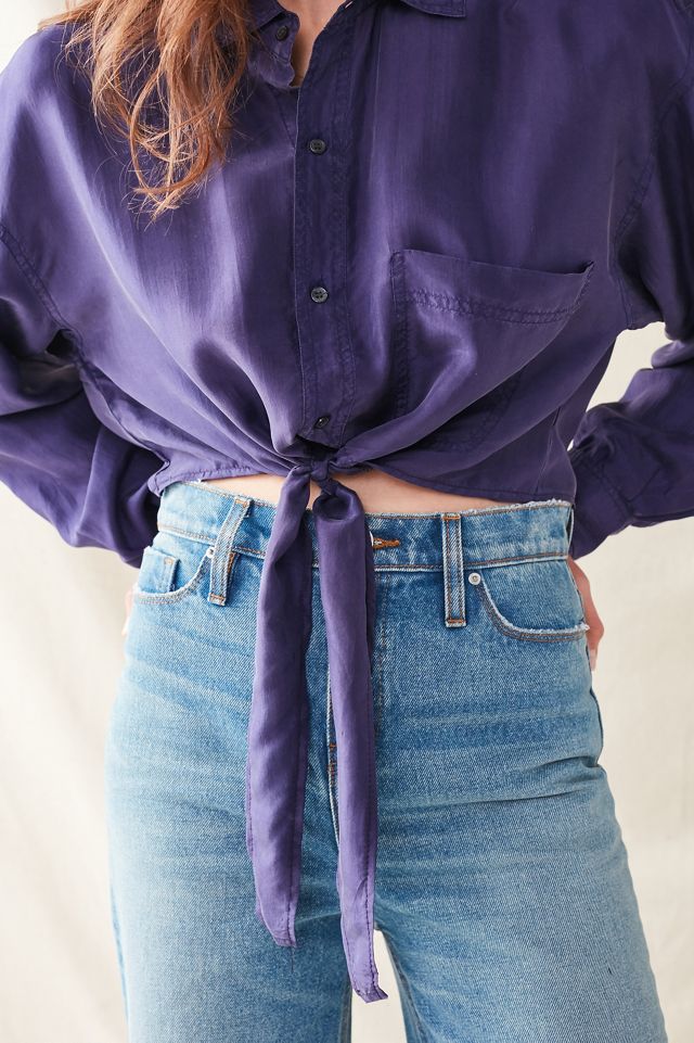 Urban Renewal Recycled Silky Tie-Front Top #4