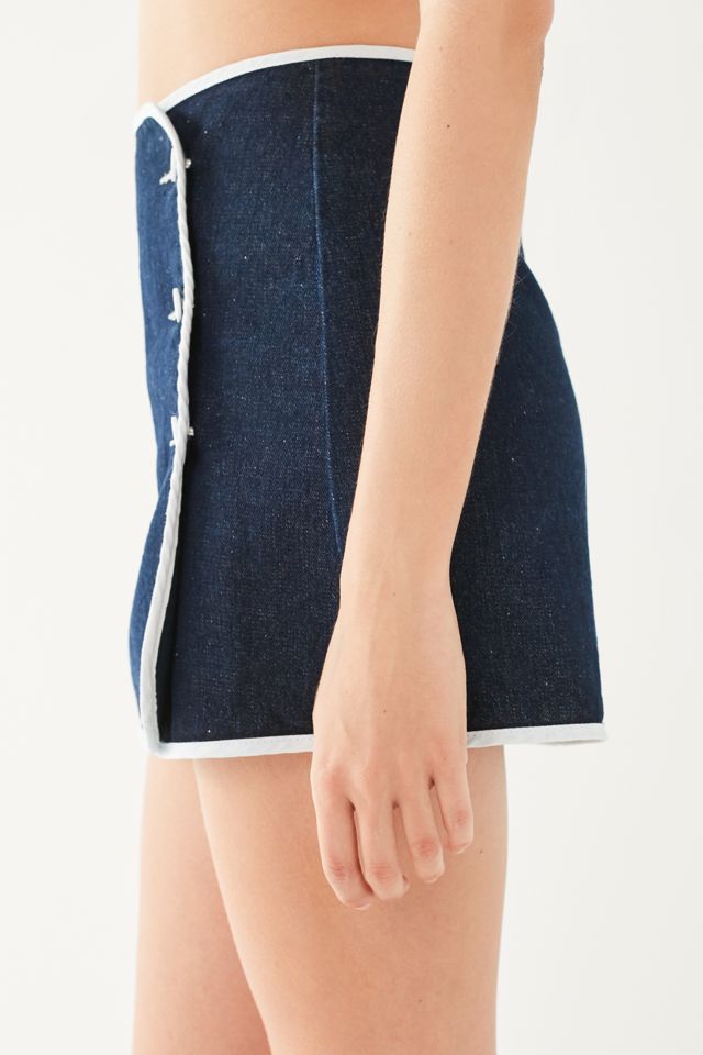 BDG Denim Piping Mini Skirt #3