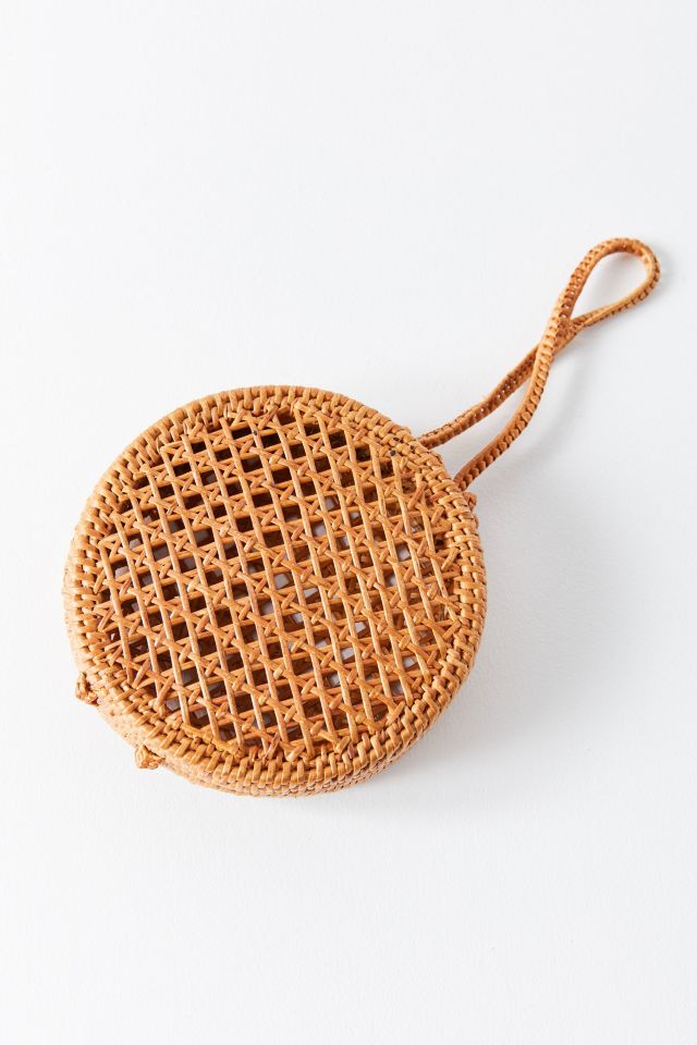 Petite pochette circulaire en paille #1