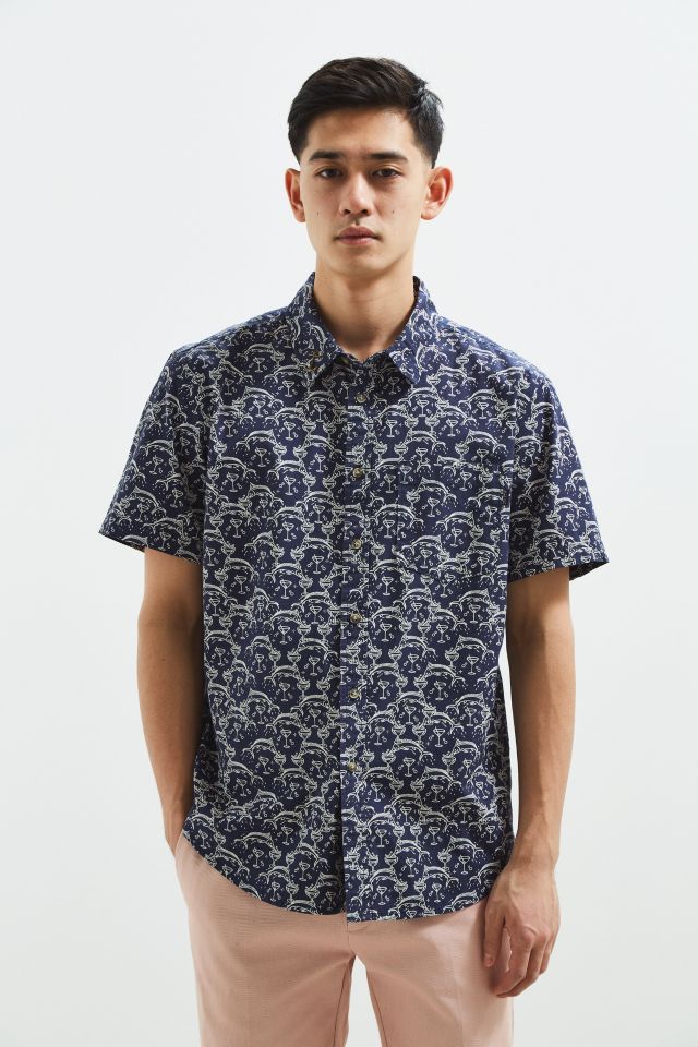 Dark Seas Cutty Short Sleeve Button-Down Shirt #1