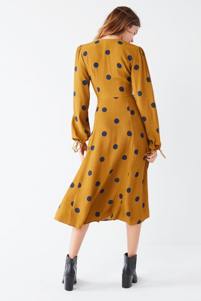 Robe midi portefeuille à manches longues Audrey UO #3