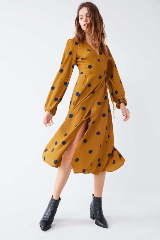 Robe midi portefeuille à manches longues Audrey UO #4