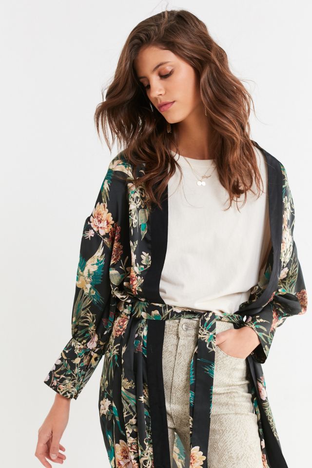 Cinched Sleeve Floral Kimono #2