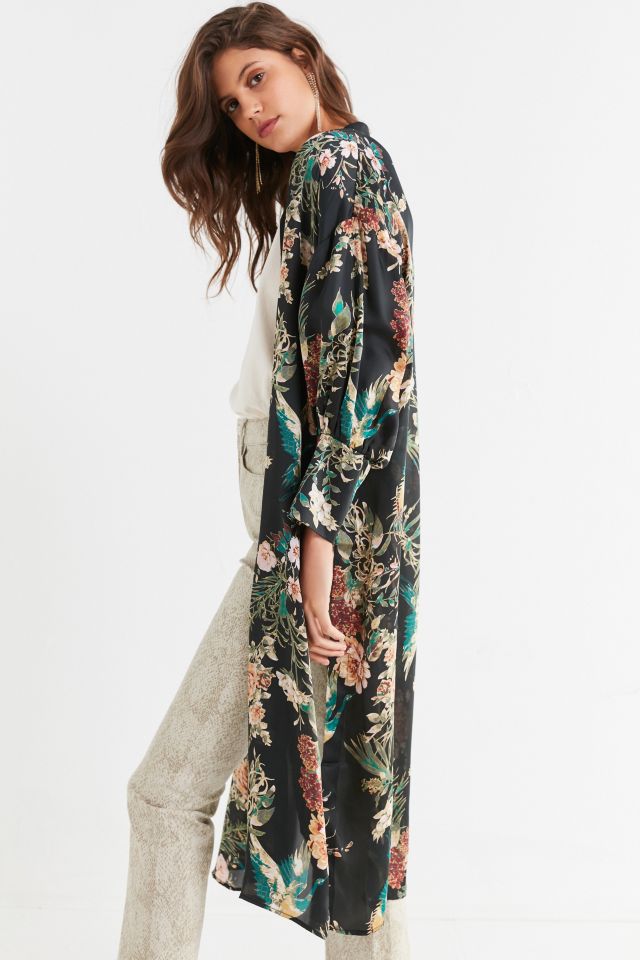 Cinched Sleeve Floral Kimono #5