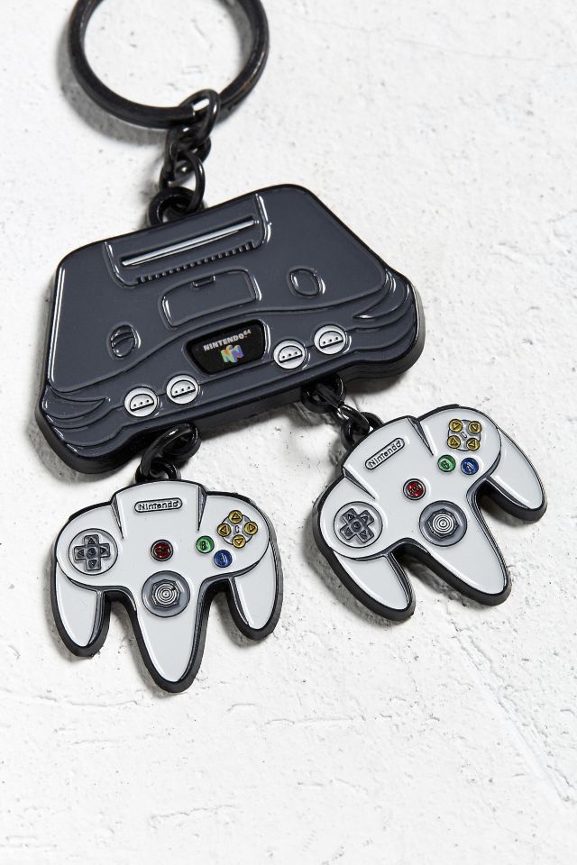 Porte-clés avec breloque en dispositif de commande N64 #1