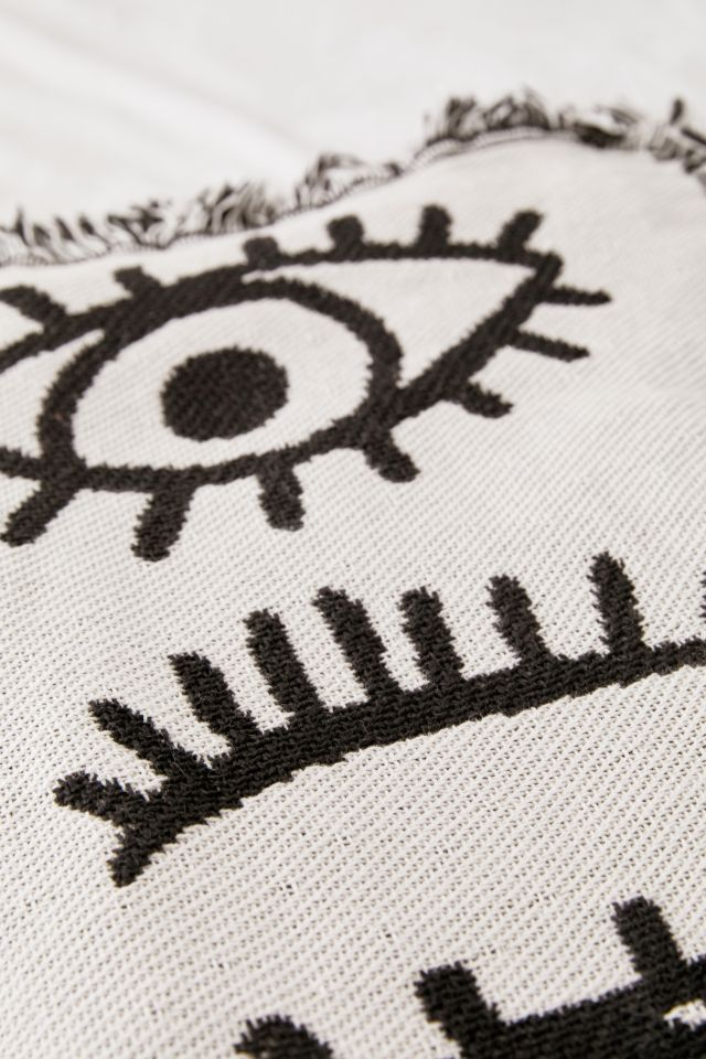Calhoun & Co. UO Exclusive Allover Eyes Woven Throw Blanket #2
