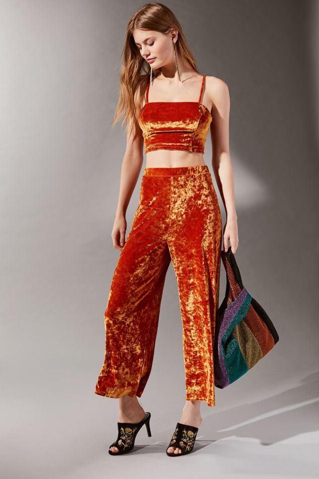 Silence + Noise Tabitha Crushed Velvet Culotte Pant