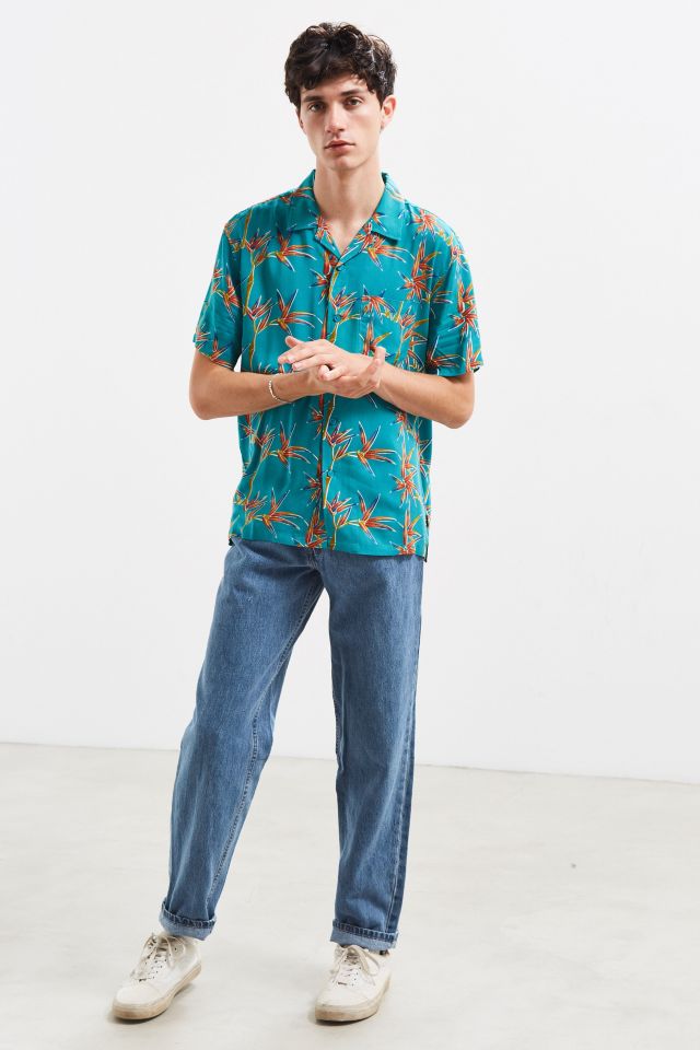 Stussy Bamboo Rayon Short Sleeve Button-Down Shirt #5