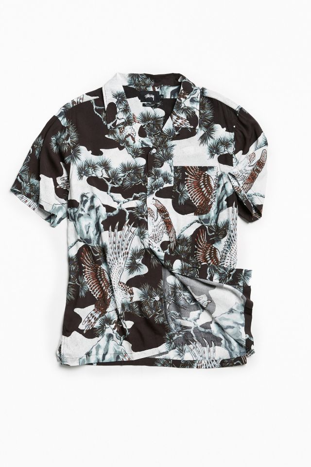 Stussy Falcon Rayon Short Sleeve Button-Down Shirt #1
