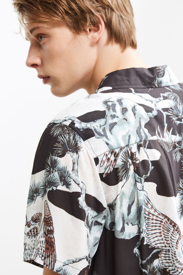 Stussy Falcon Rayon Short Sleeve Button-Down Shirt #4