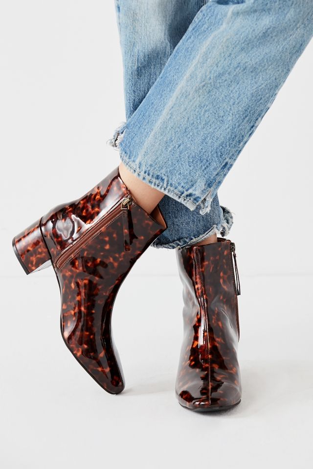 Tortoise Square Toe Ankle Boot #2