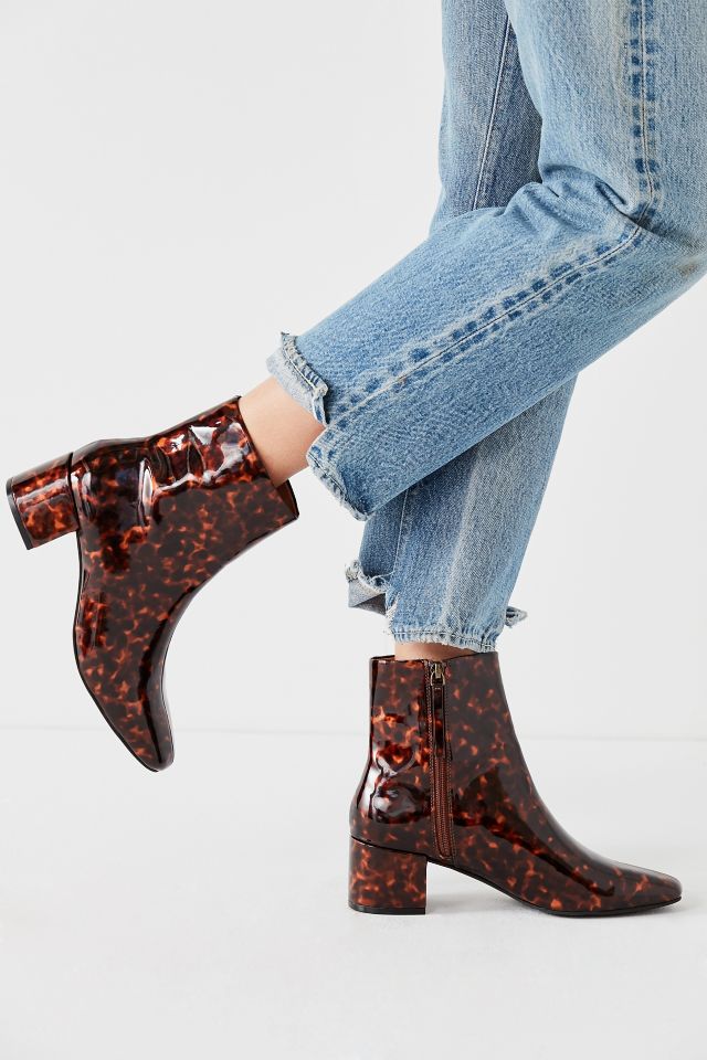 Tortoise Square Toe Ankle Boot #3