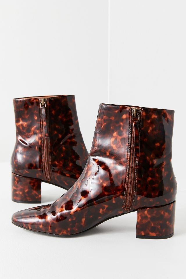 Tortoise Square Toe Ankle Boot #4