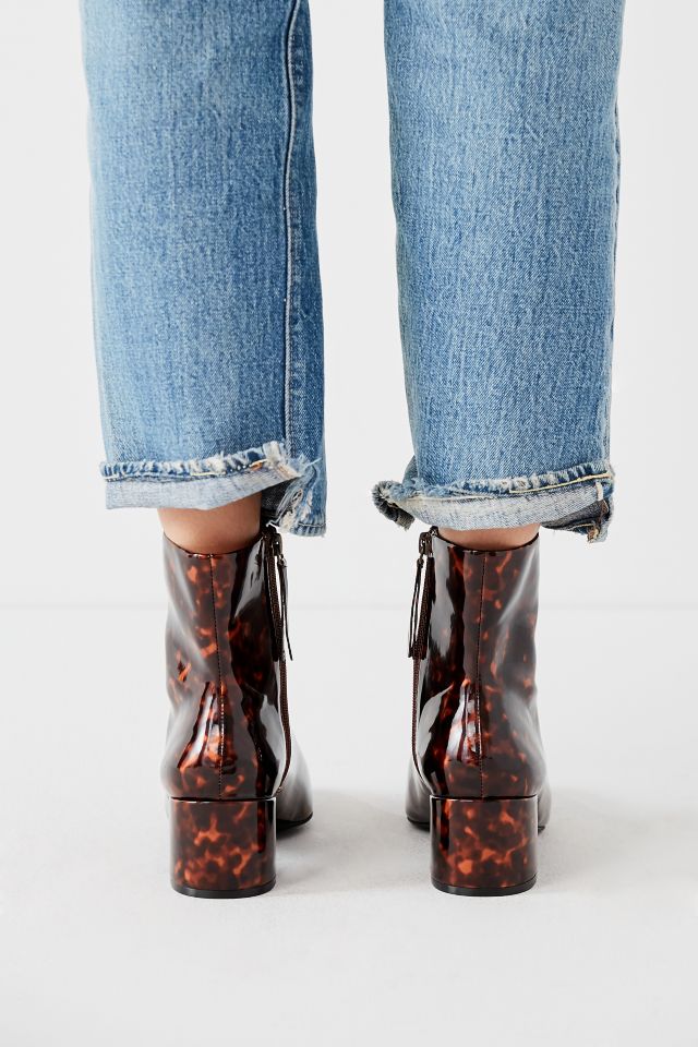 Tortoise Square Toe Ankle Boot #5