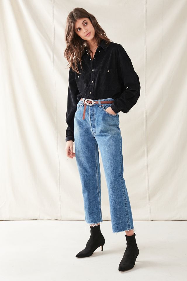 Urban Renewal Recycled Cropped Corduroy Shirt #1