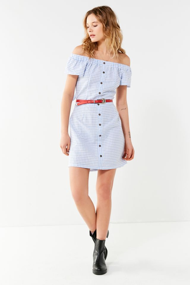 Cleobella Lou Lou Off-The Shoulder Gingham Dress | Urban Outfitters