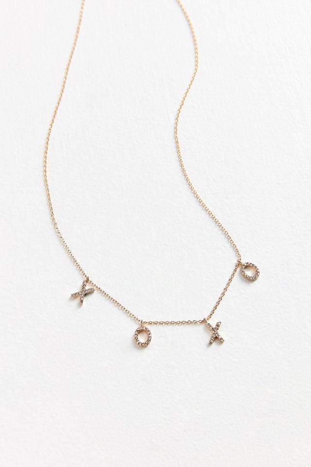 Collier à breloques en pierres du Rhin XOXO #1