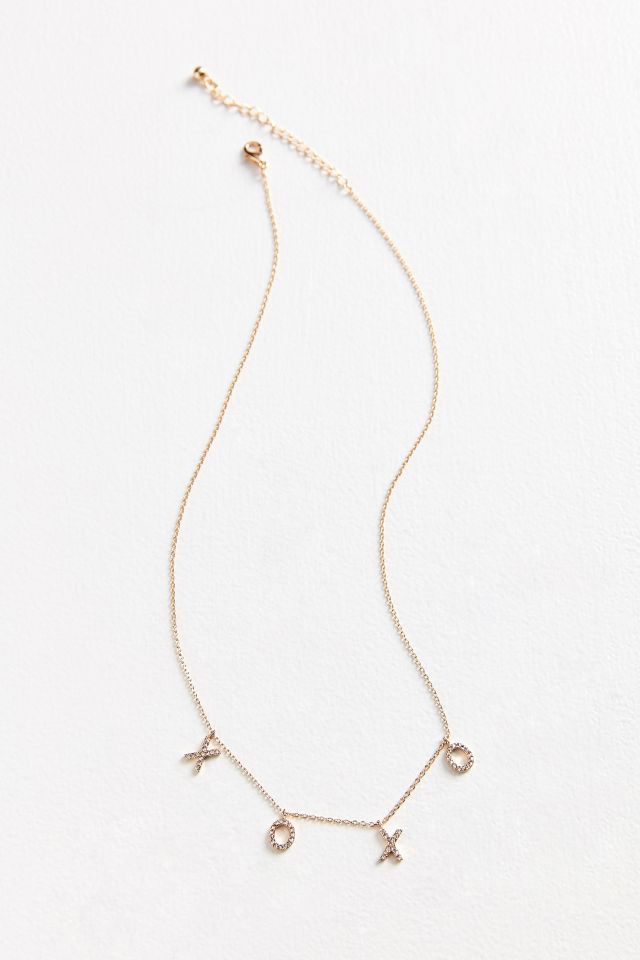 Collier à breloques en pierres du Rhin XOXO #2