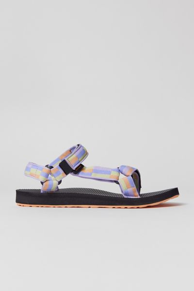 Shop Teva Original Universal Sandal In Retro Black Pastel Lilac, Women's At Urban Outfitters