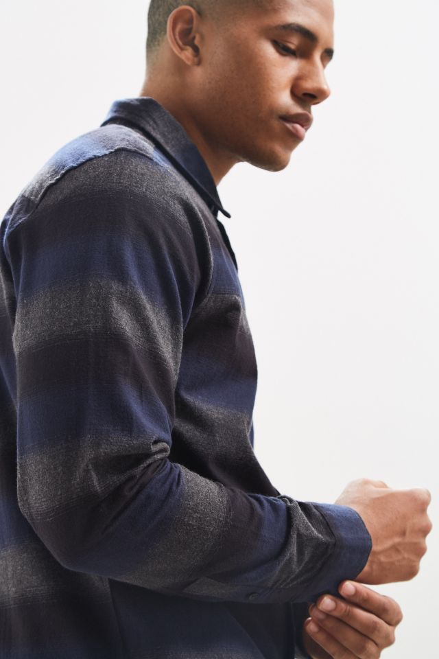 Native Youth Mython Striped Flannel Button-Down Shirt #4