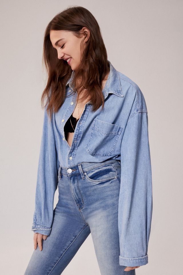 Oversized Jeans Button Down Vintage Oversized Denim Button