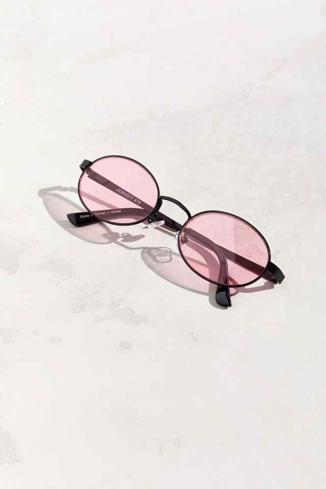 UO Small Metal Oval Sunglasses #4