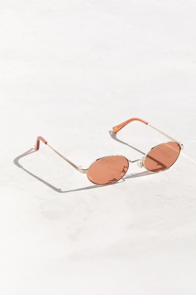 Storen vergiftigen Kansen UO Slim Metal Oval Sunglasses | Urban Outfitters