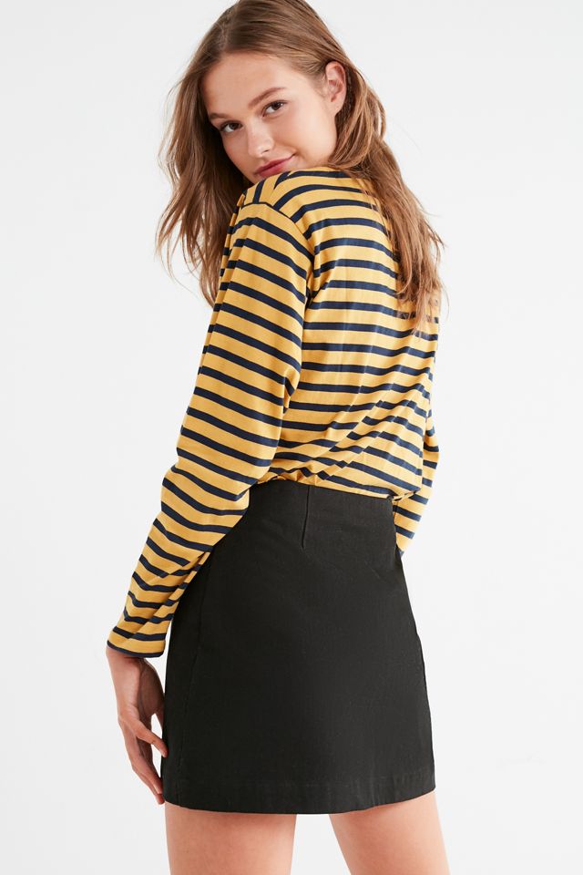 UO Shelly Twill Button-Down Mini Skirt #4