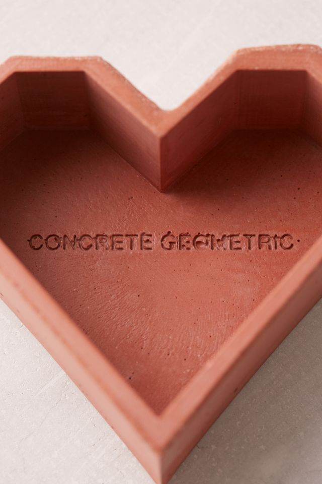Concrete Geometric X UO Heart Planter #2