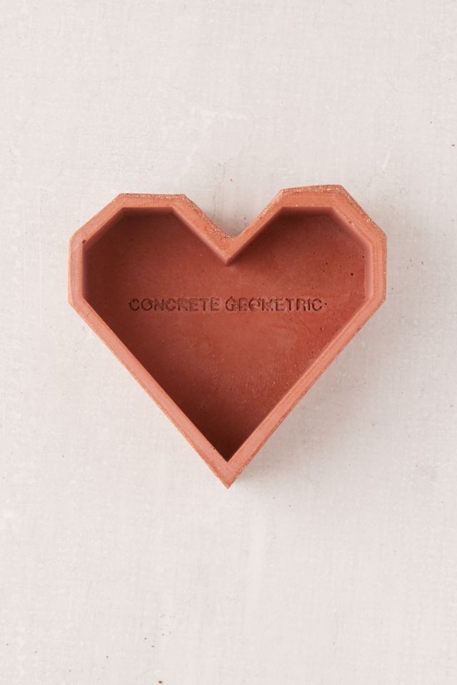 Concrete Geometric X UO Heart Planter #3