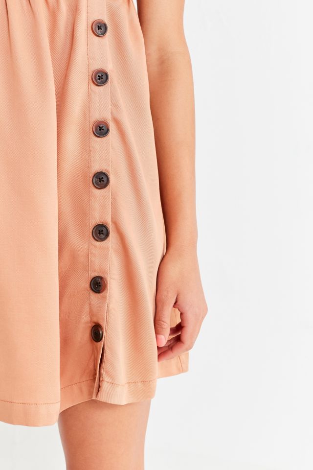 UO Lindsay Button-Up Chambray Mini Dress #2
