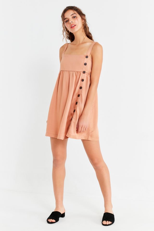 UO Lindsay Button-Up Chambray Mini Dress #3