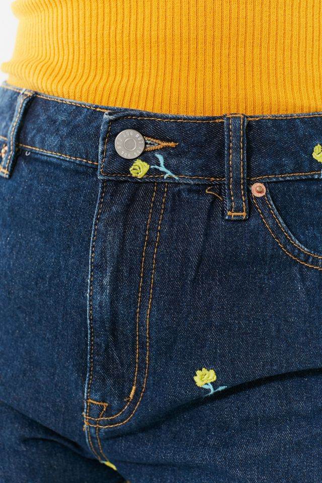 UO BDG high quality buttercup embroidered mom jeans