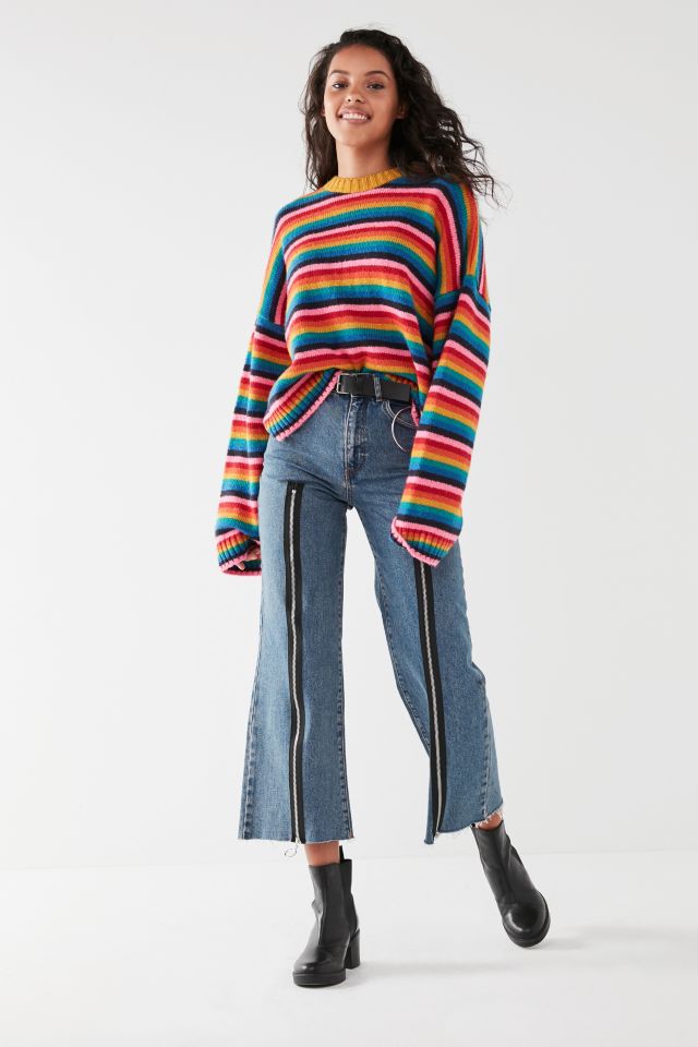 The Ragged Priest Glow Up Rainbow Knit Sweater – Dolls Kill