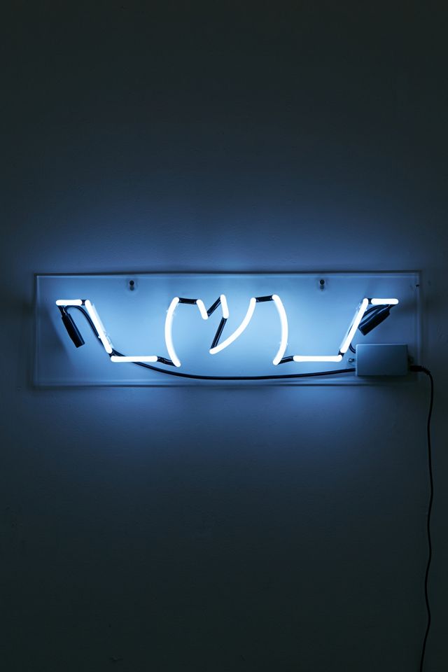 Shruggie Emoticon Neon Sign #1