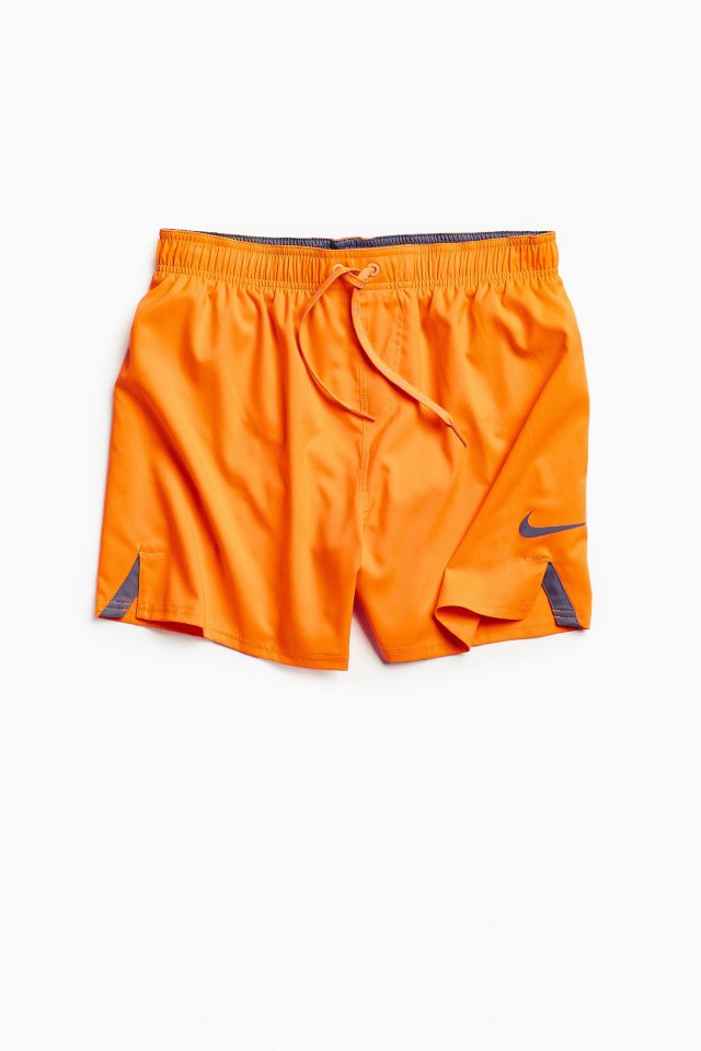 Orange nike swim shops shorts