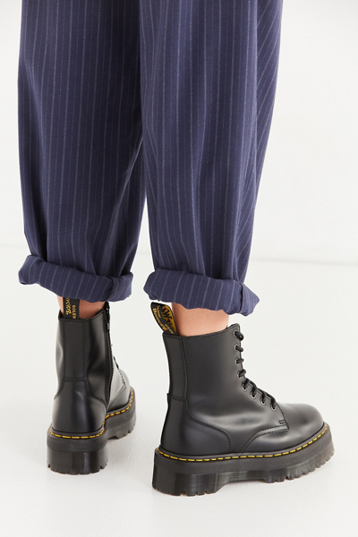 Dr. Martens Jadon III - Bottes Plateforme 8 œillets Pour Femme - Marron Cuir