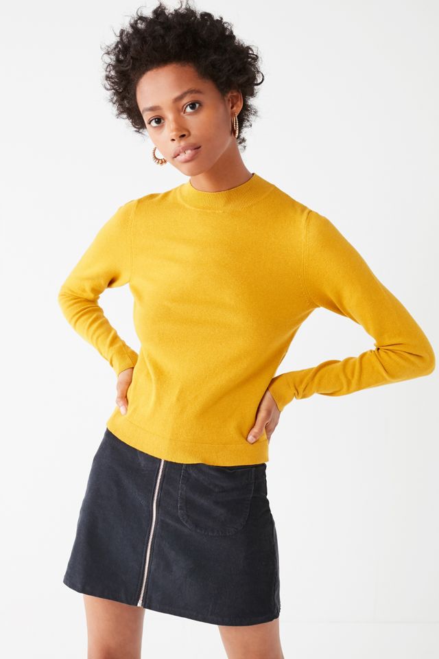 UO Fine Knit Mock-Neck Sweater | Urban Outfitters