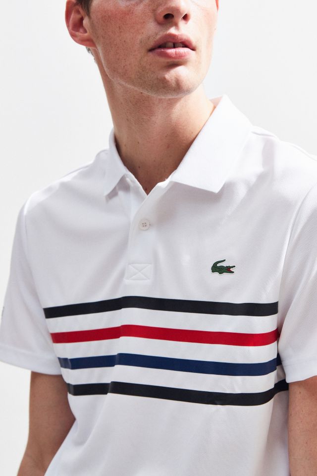 Lacoste Printed Stripe Polo Shirt #1