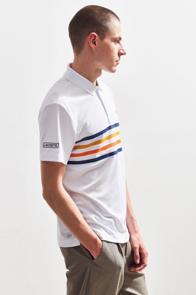 Lacoste Sport STRIPE - Polo shirt - white 